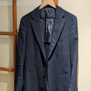 Navy Havana Blazer by Suitsupply 36R - sleeves let out